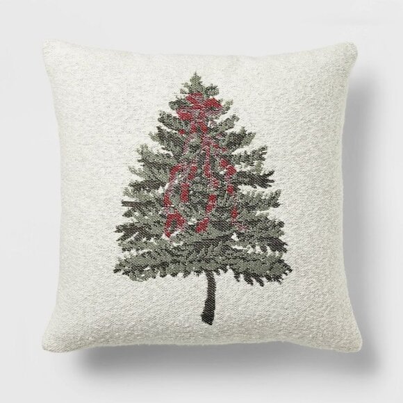 Woven Tree Throw Pillow - Threshold Studio McGee, Target Christmas 2023 - Picture 1 of 5